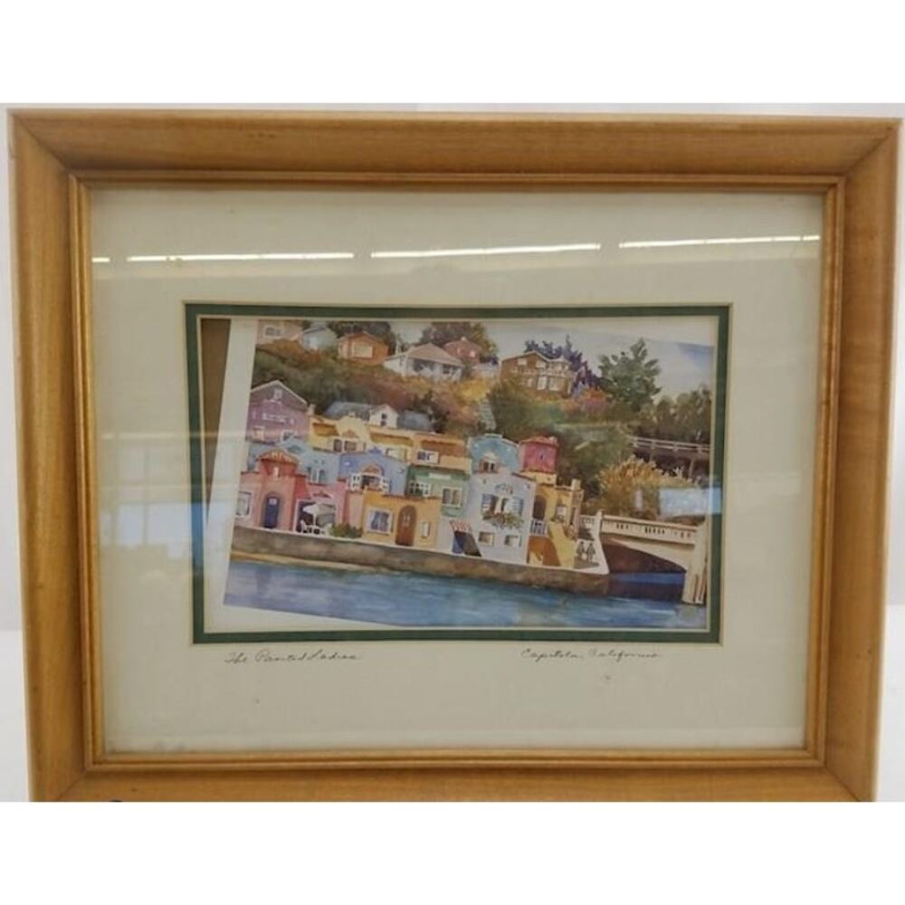 Painted Ladies From Capitola California Signed Vintage Painted Rare item  Art